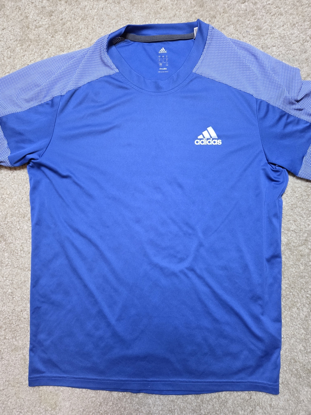 Adidas Climalite Blue Athletic Tee Men's Size Large Short Sleeve Tshirt
